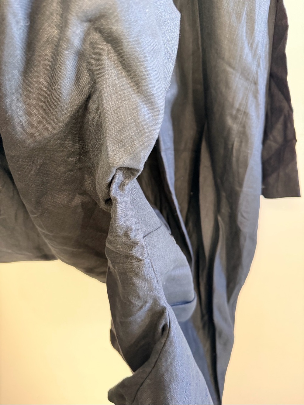 69 US Black Linen Oversized Jumpsuit M/L - Picture 5 of 12